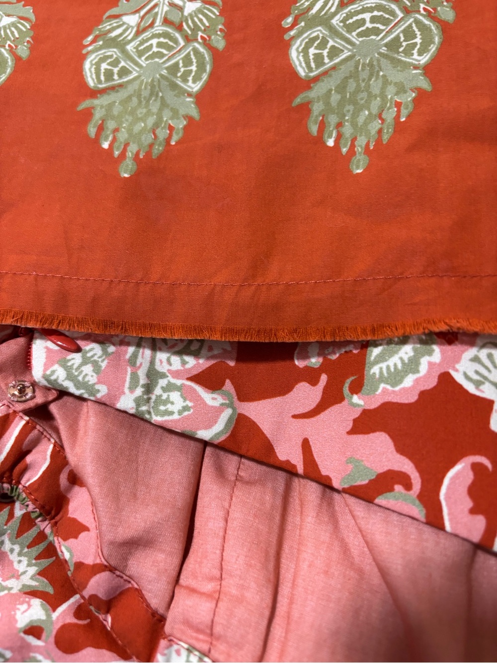 NWOT Johanna Ortiz Coral-Red Floral Tie-Strap Maxi - Picture 7 of 11